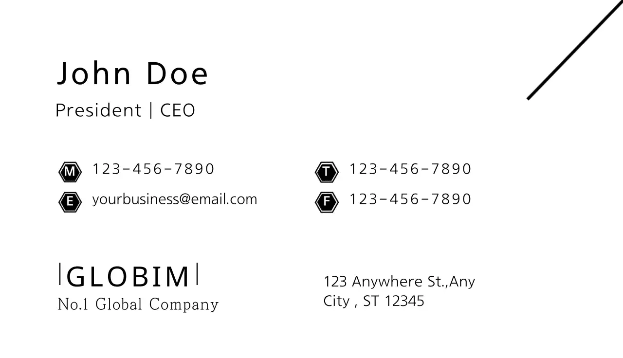 Black Minimal Business Card