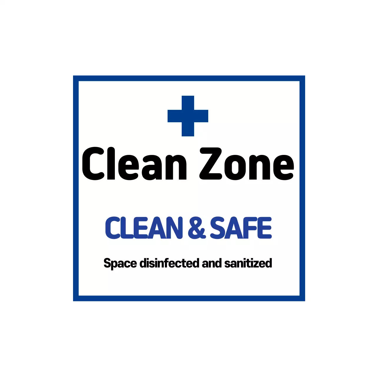 Blue Clean Safety Notice Banner