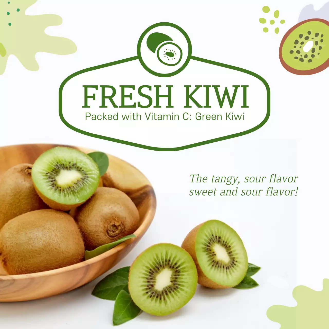 Green Simple Fruit Promotion Social Media Post