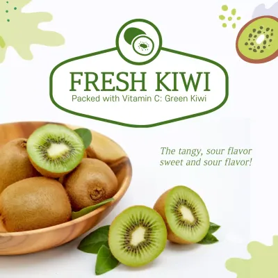 Green Simple Fruit Promotion Social Media Post