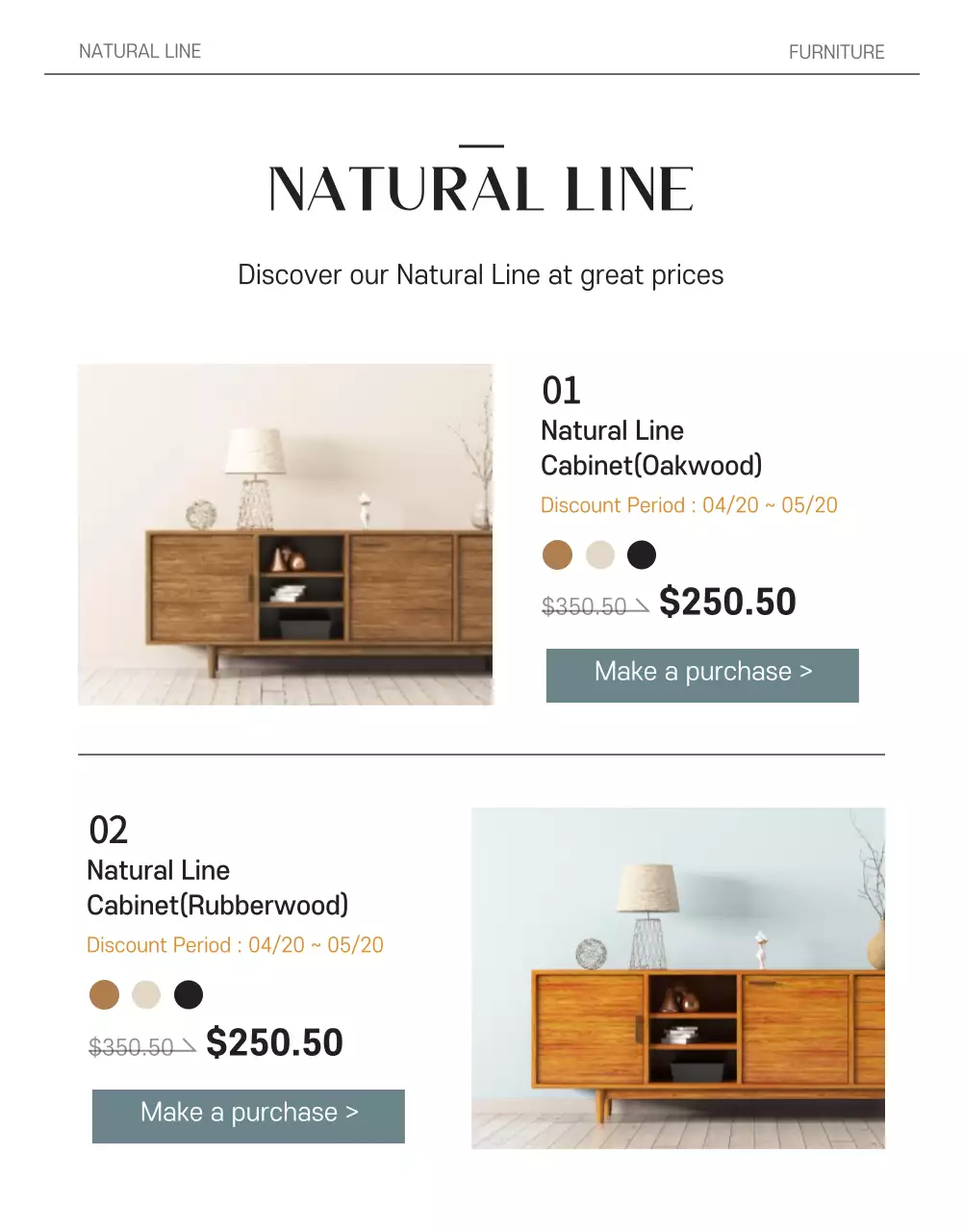 Brown Minimal Furniture Promotion Poster