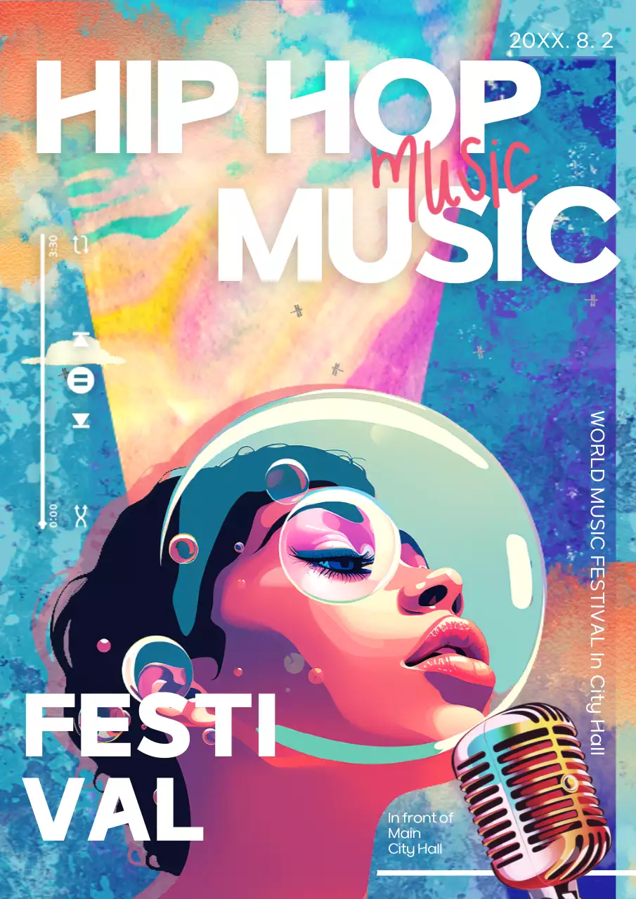 레인보우 아티스틱 뮤직 이벤트 포스터