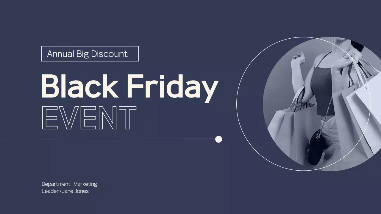 Navy Modern Shopping Promotion Presentation