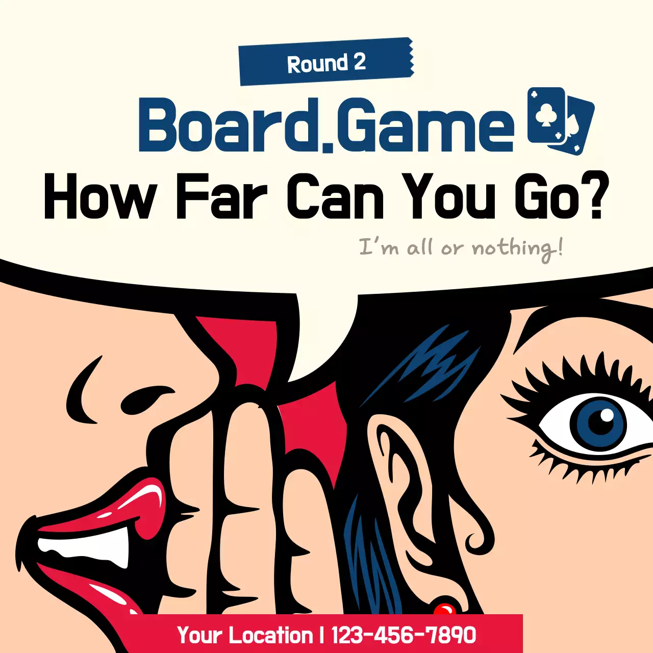 Beige Pop Board Game Advertisement Instagram Post