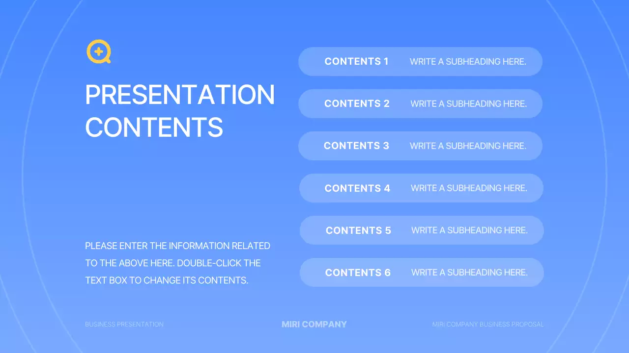 Blue Modern Business Layout Presentation