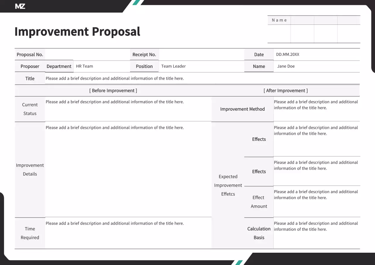 Black Professional Proposal Document Poster