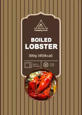 Brown Traditional Food Label Poster