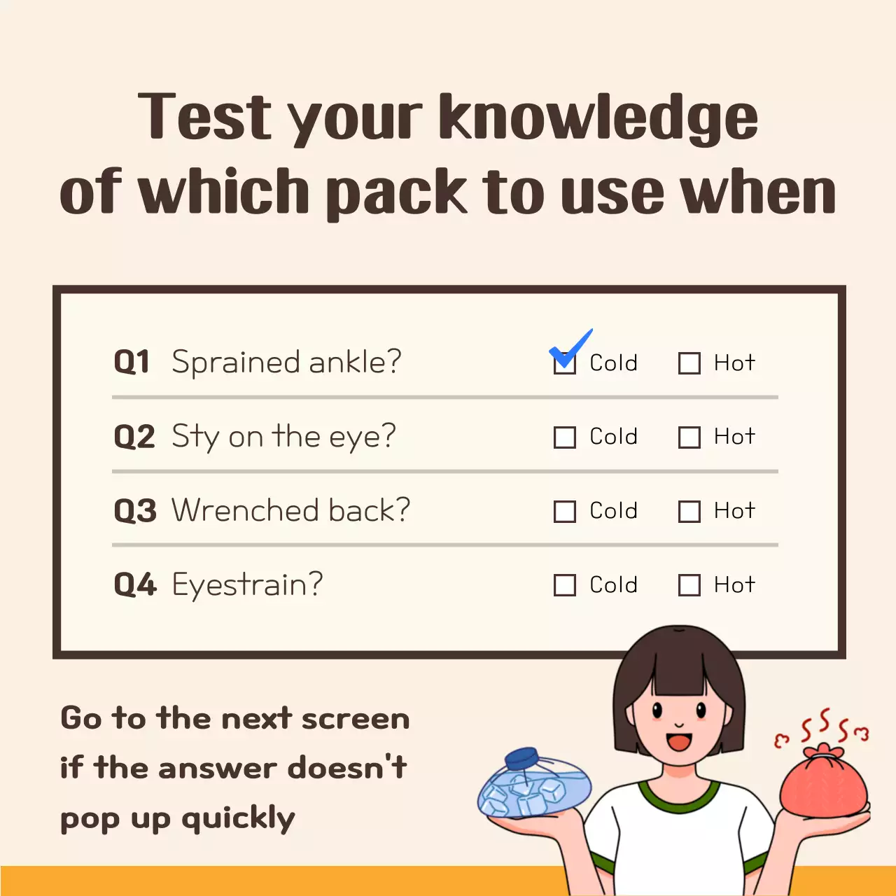 Contextualized poultices with yellow and brown cartoon concepts