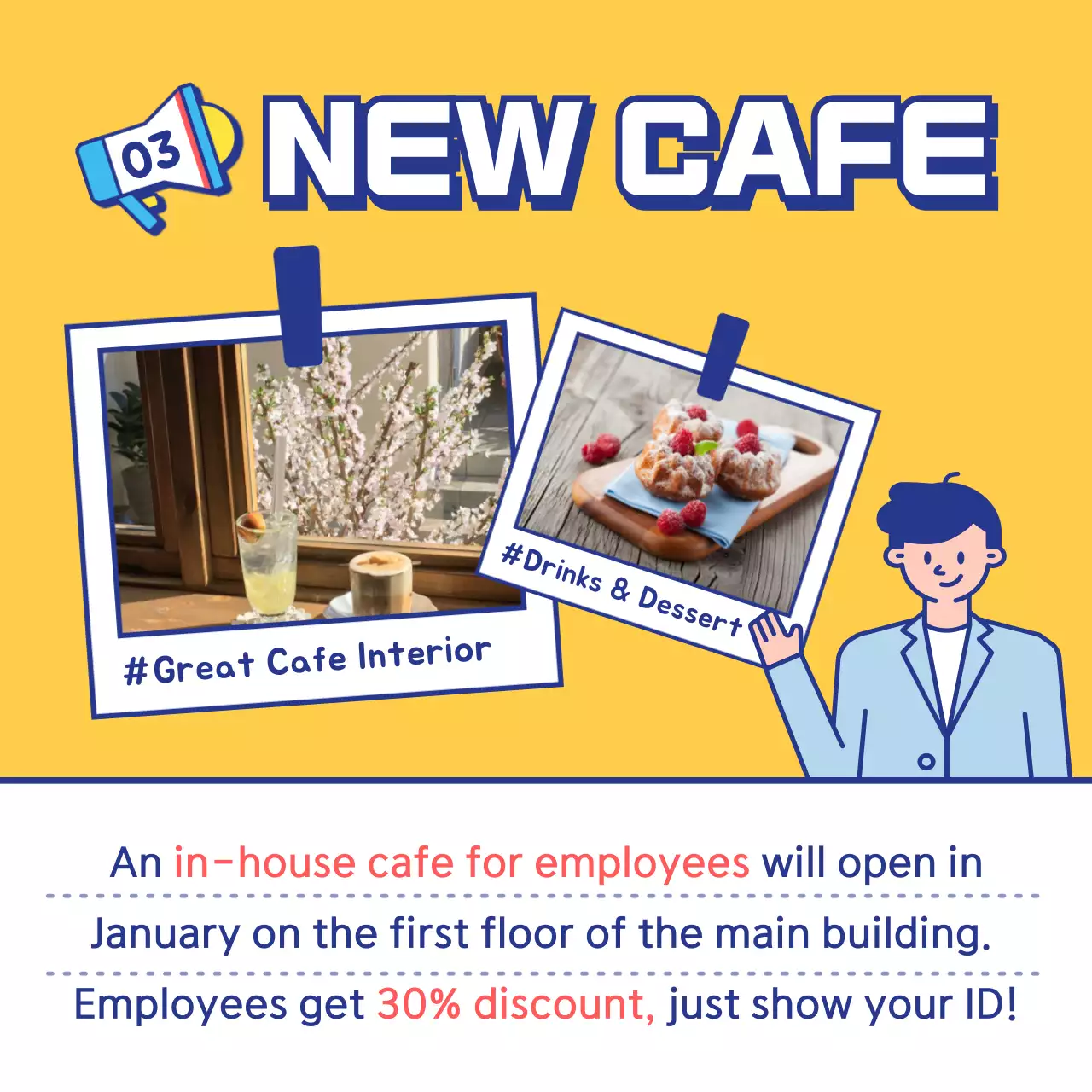 Blue Modern Company Announcement Instagram Carousel