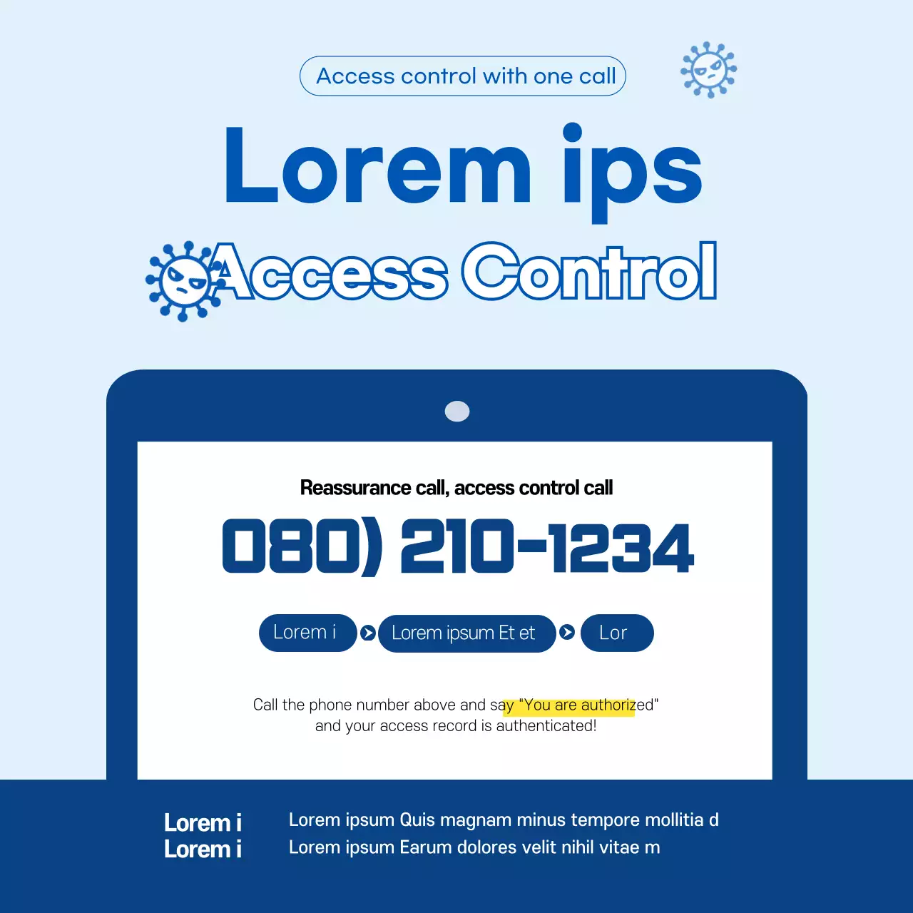 Blue Modern Access Control Promotion Banner