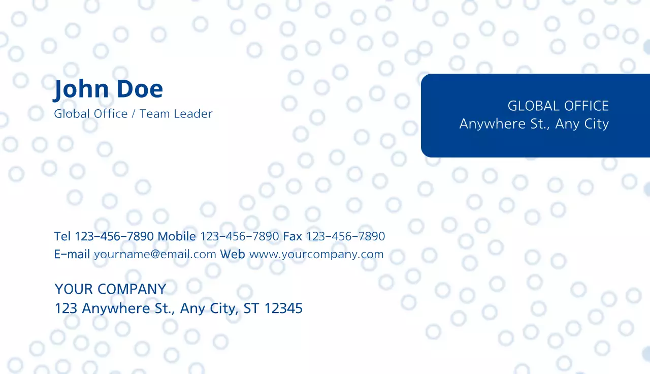 Blue Professional Business Card