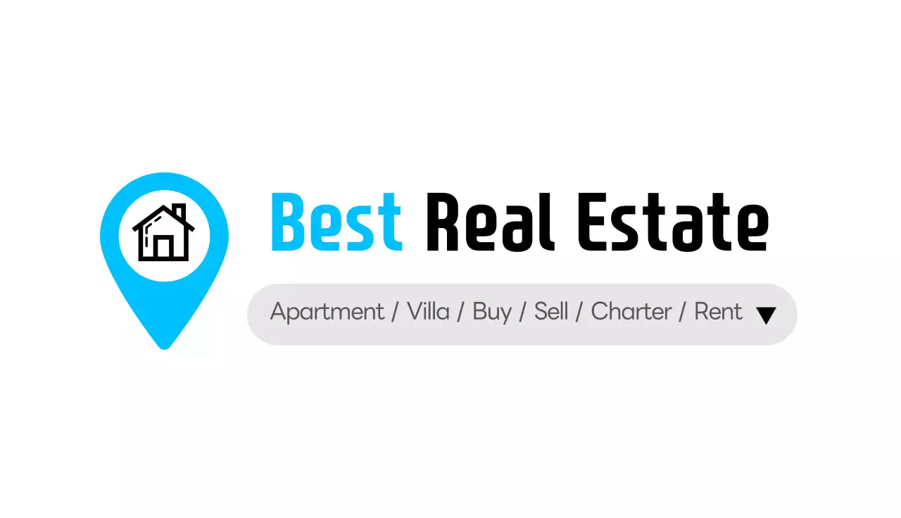 Blue Modern Real Estate Business Card