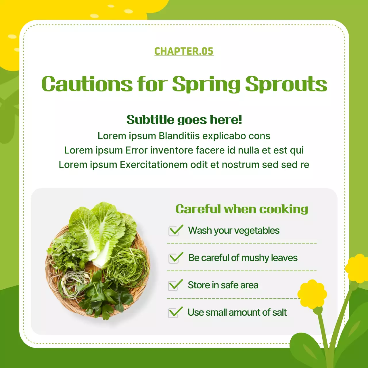 Vòng quay Instagram Khuyến mãi Mùa xuân đơn giản màu vàng