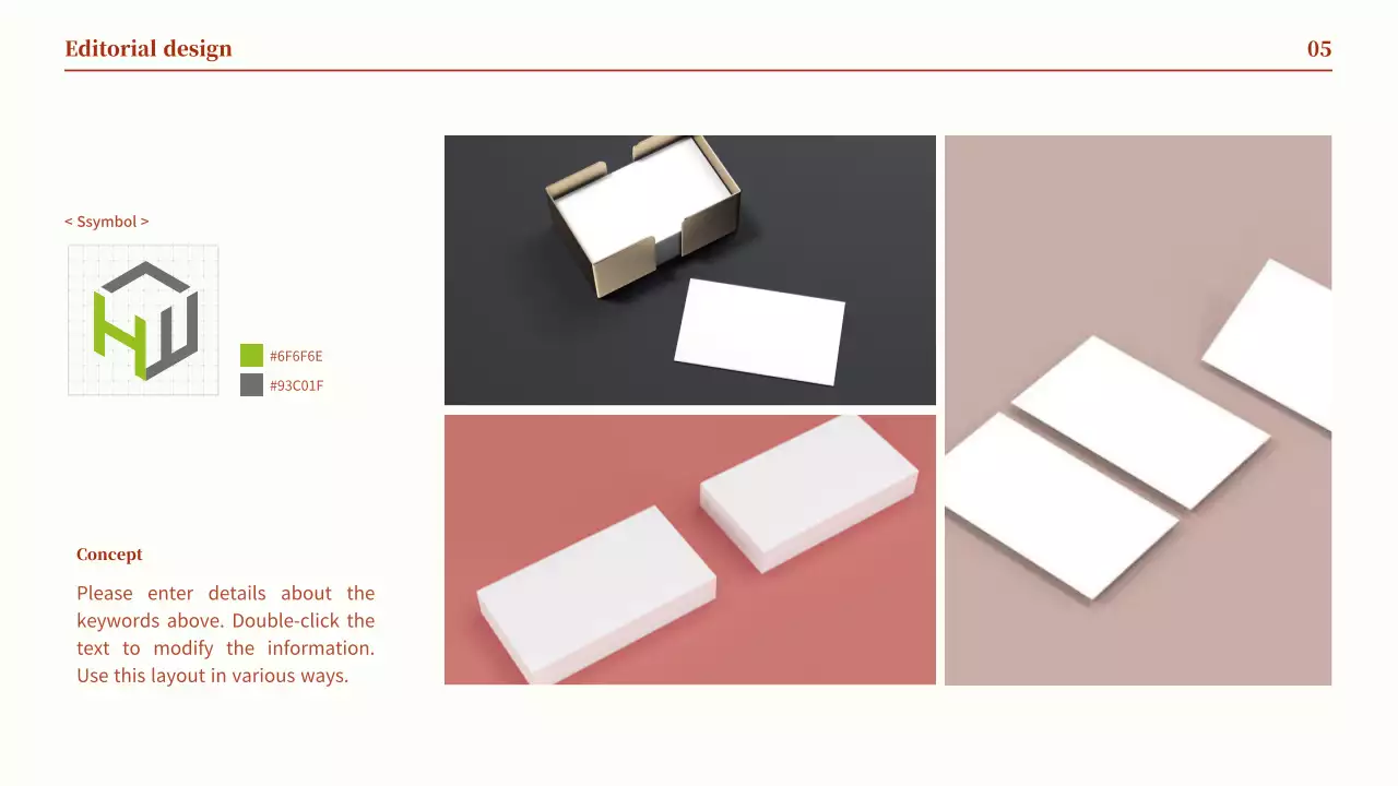 Red-toned circular point design portfolio