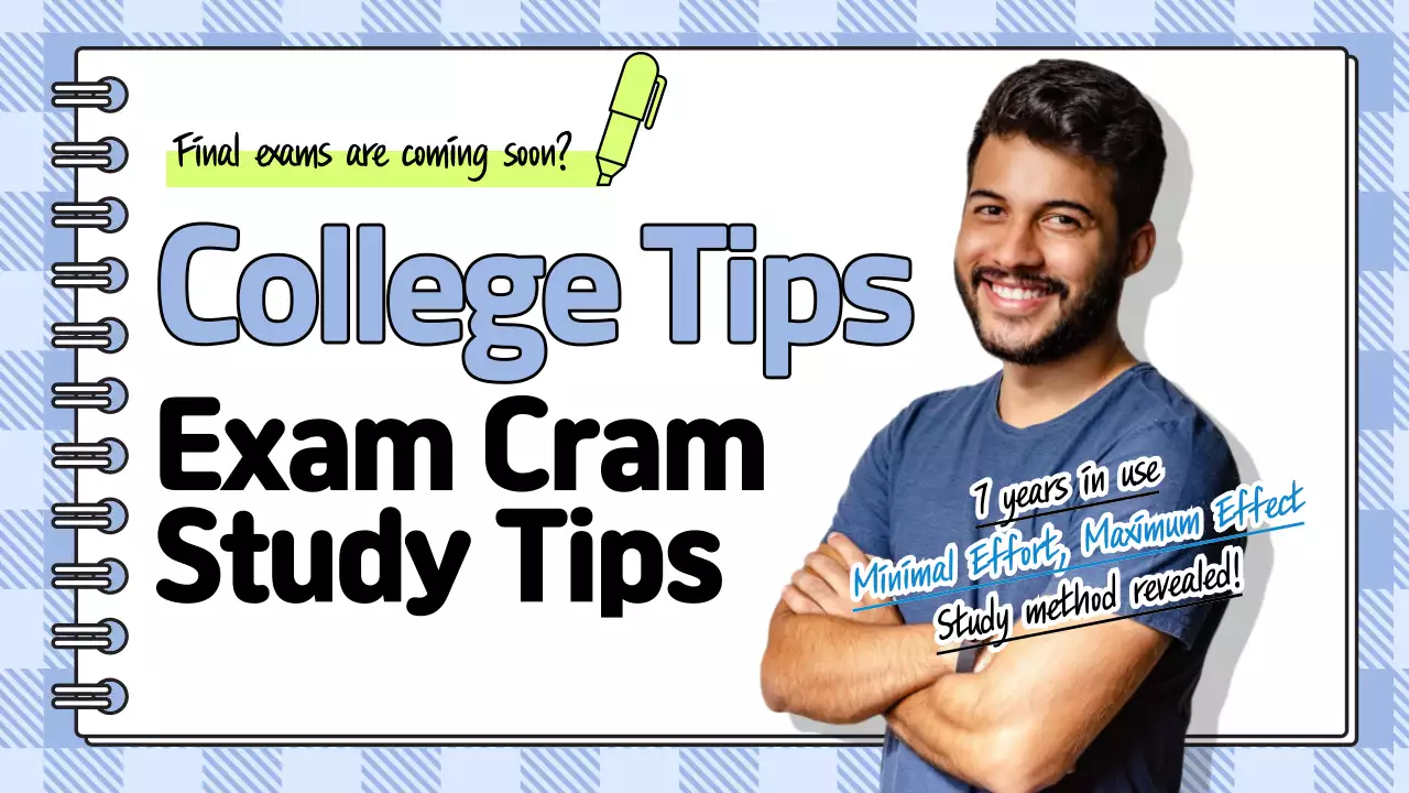 Blue Simple College Guide YouTube Thumbnail