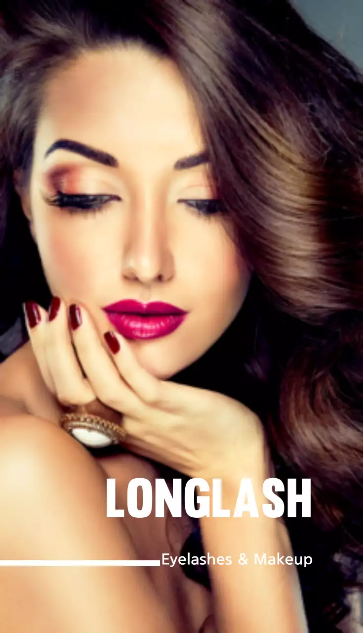 Danh thiếp quảng cáo trang điểm thanh lịch màu đỏ