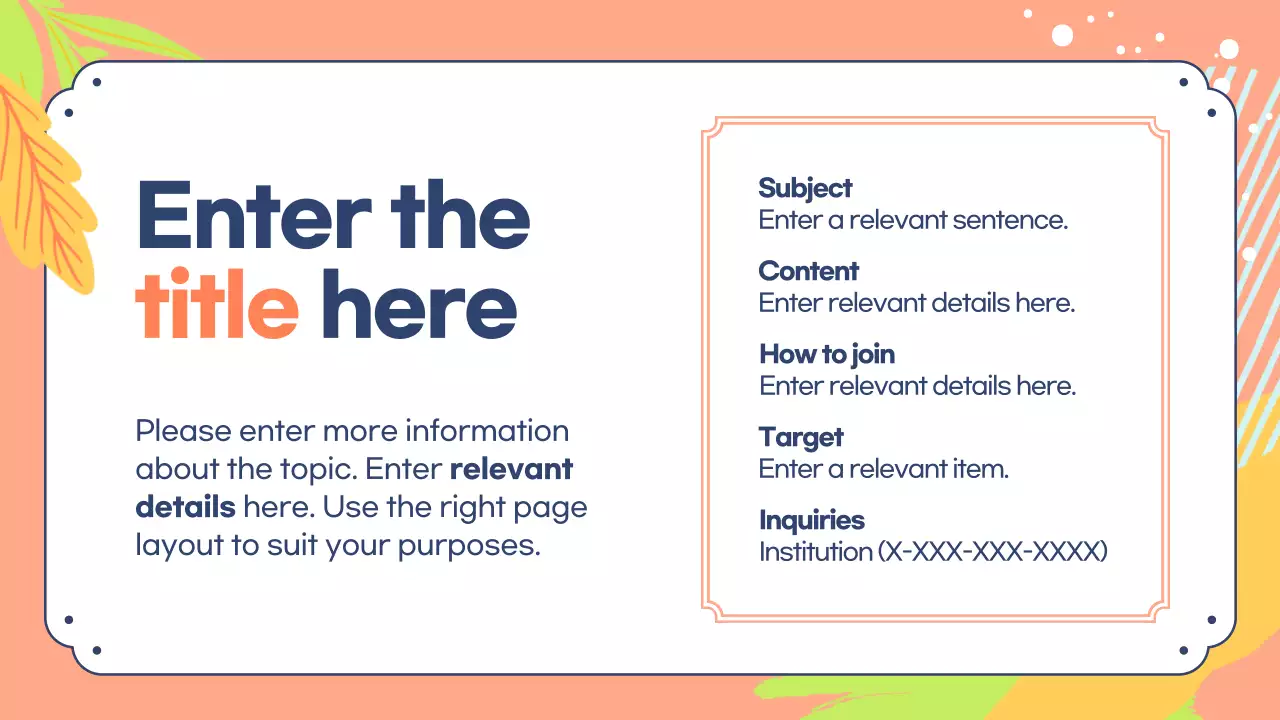 Colorful Tropical City Newsletter Presentation