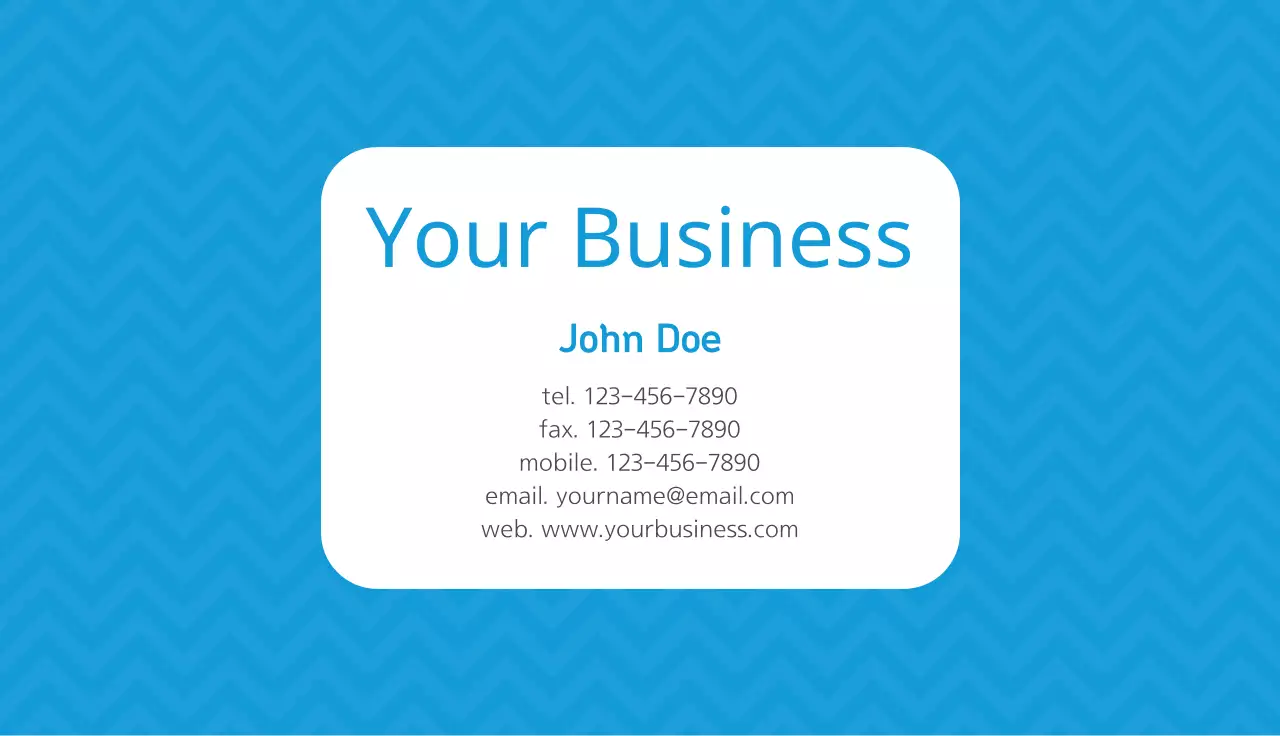 Blue Minimal Business Card