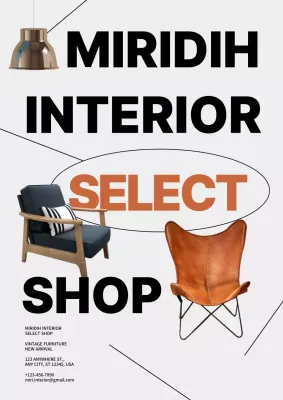 Interior Poster in Light Gray