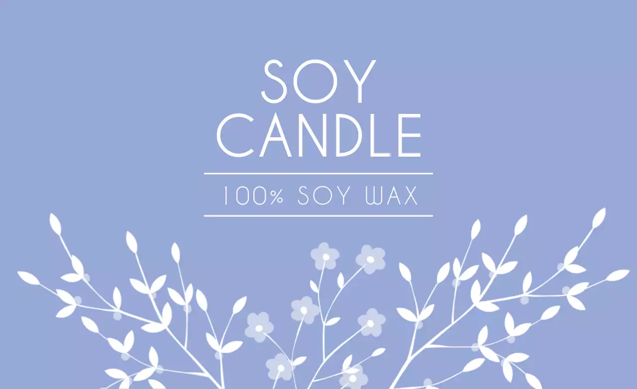 Banner promocional de vela minimalista azul