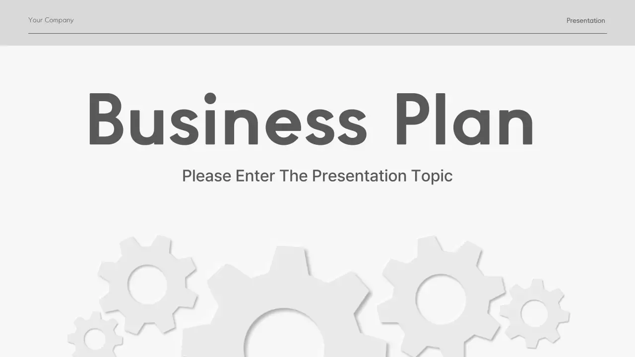 Grey Minimal Business Plan Presentation