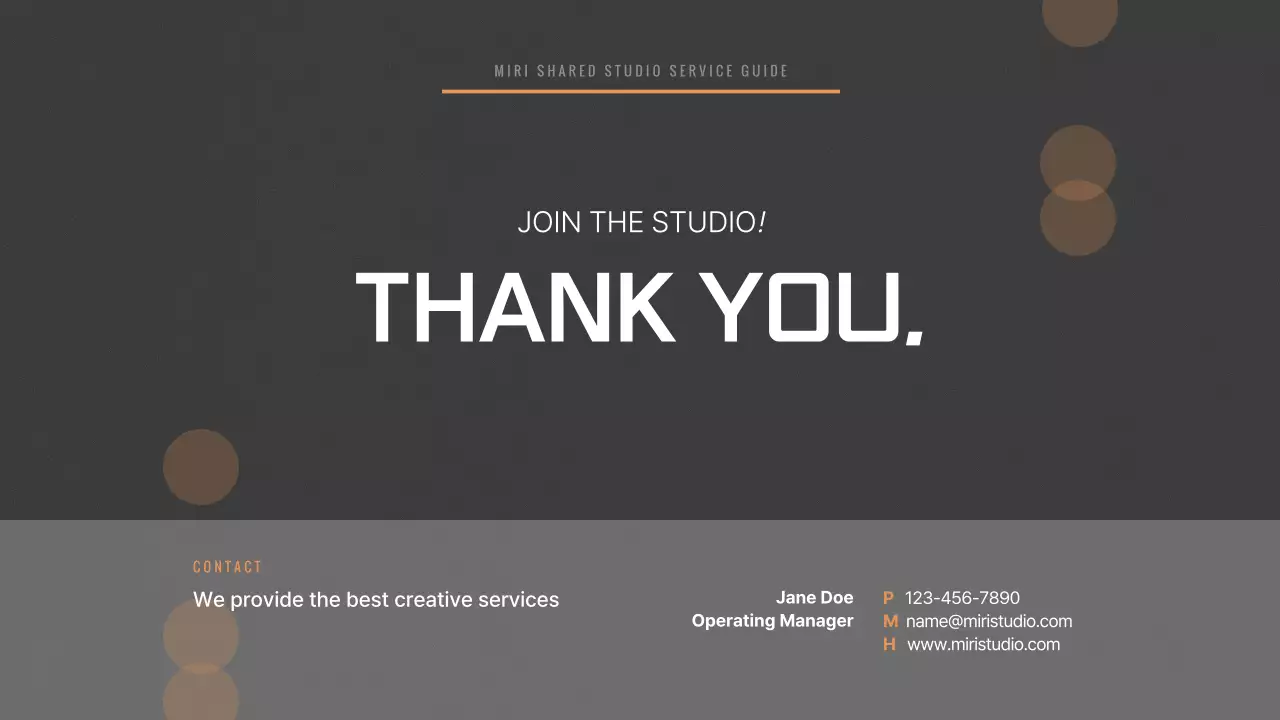 Grey Professional Studio Guide Presentation