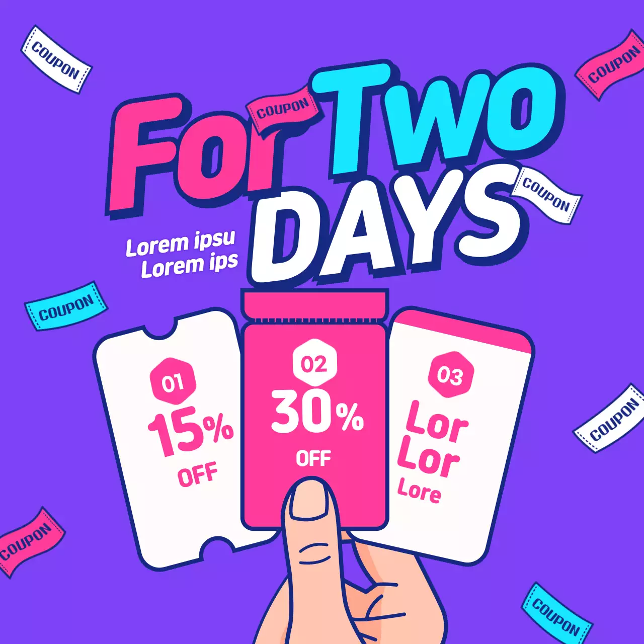 Purple Trendy Discount Promotion Instagram Post