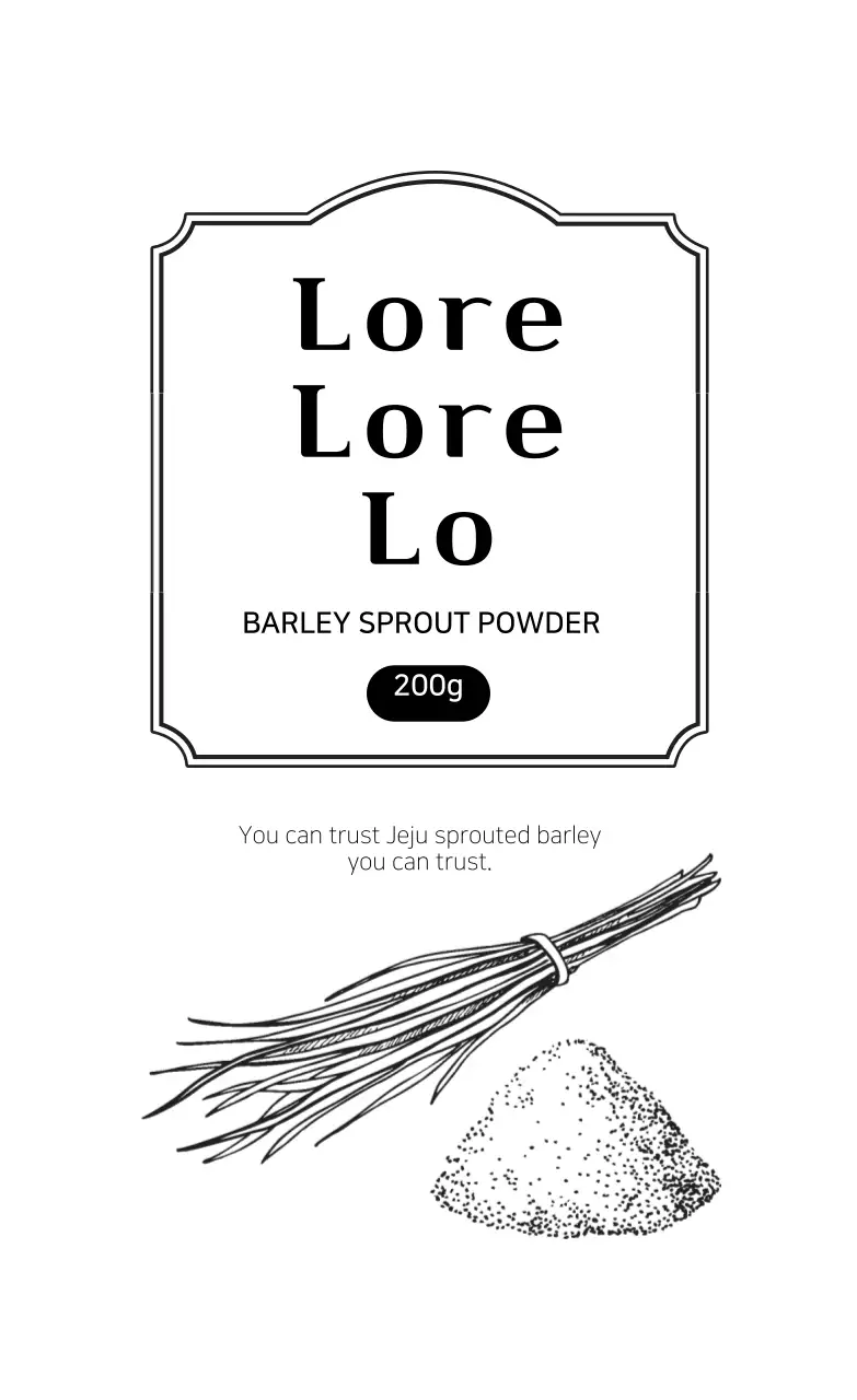 Nhãn thực phẩm đơn giản minh họa màu trắng