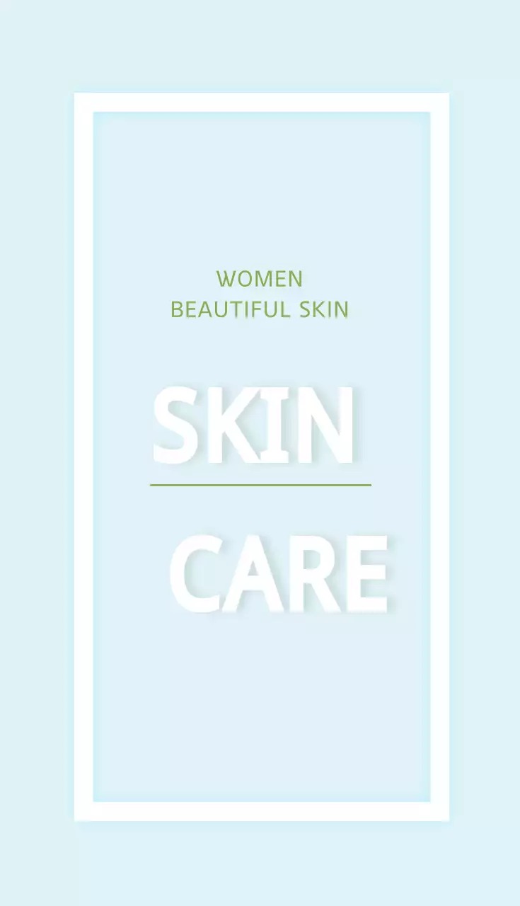 Cartão de visita promocional de cuidados com a pele minimalista azul