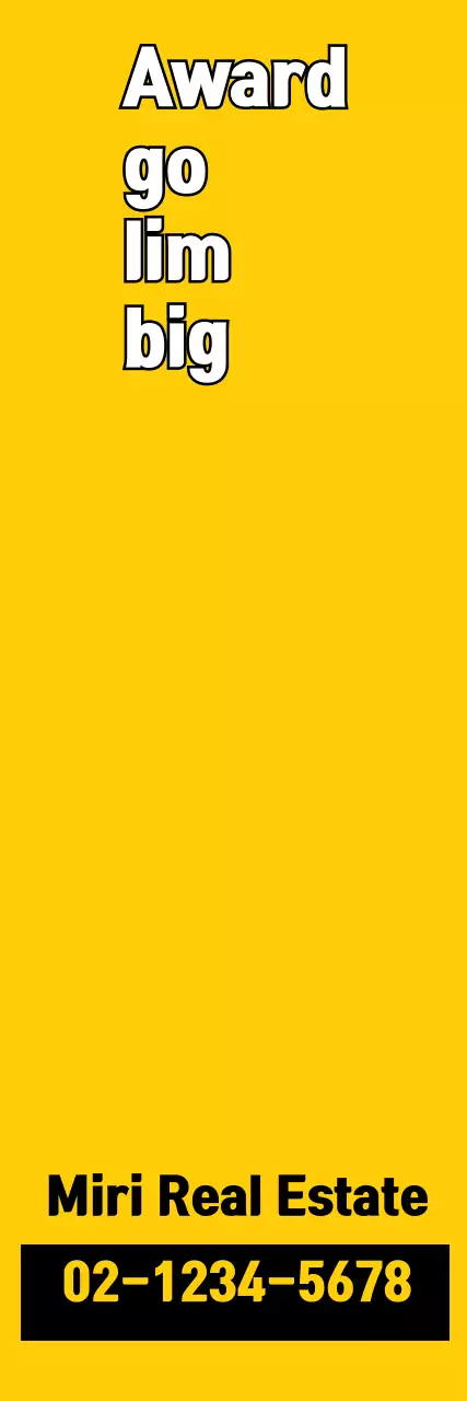 Banner de anúncio imobiliário amarelo em negrito