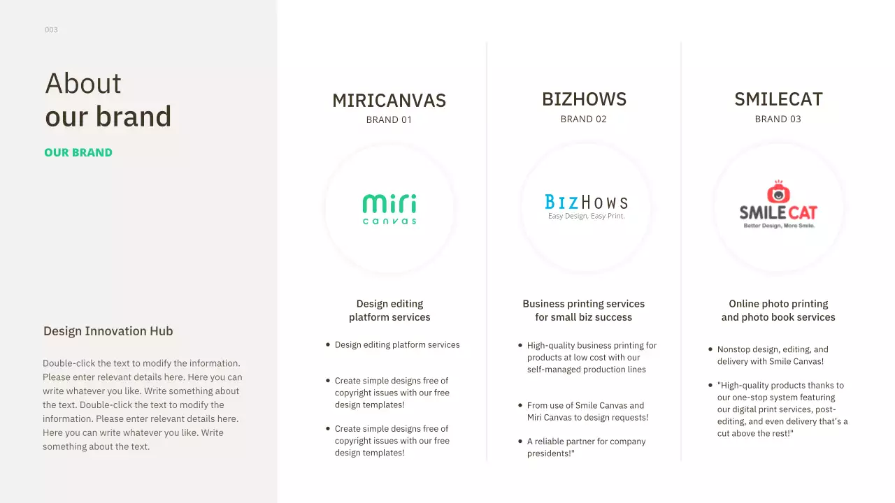 A simple, basic new hire guide with green accents