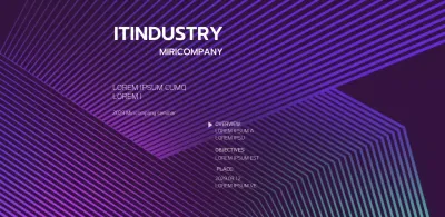 Business seminar with purple and black graphic gradient