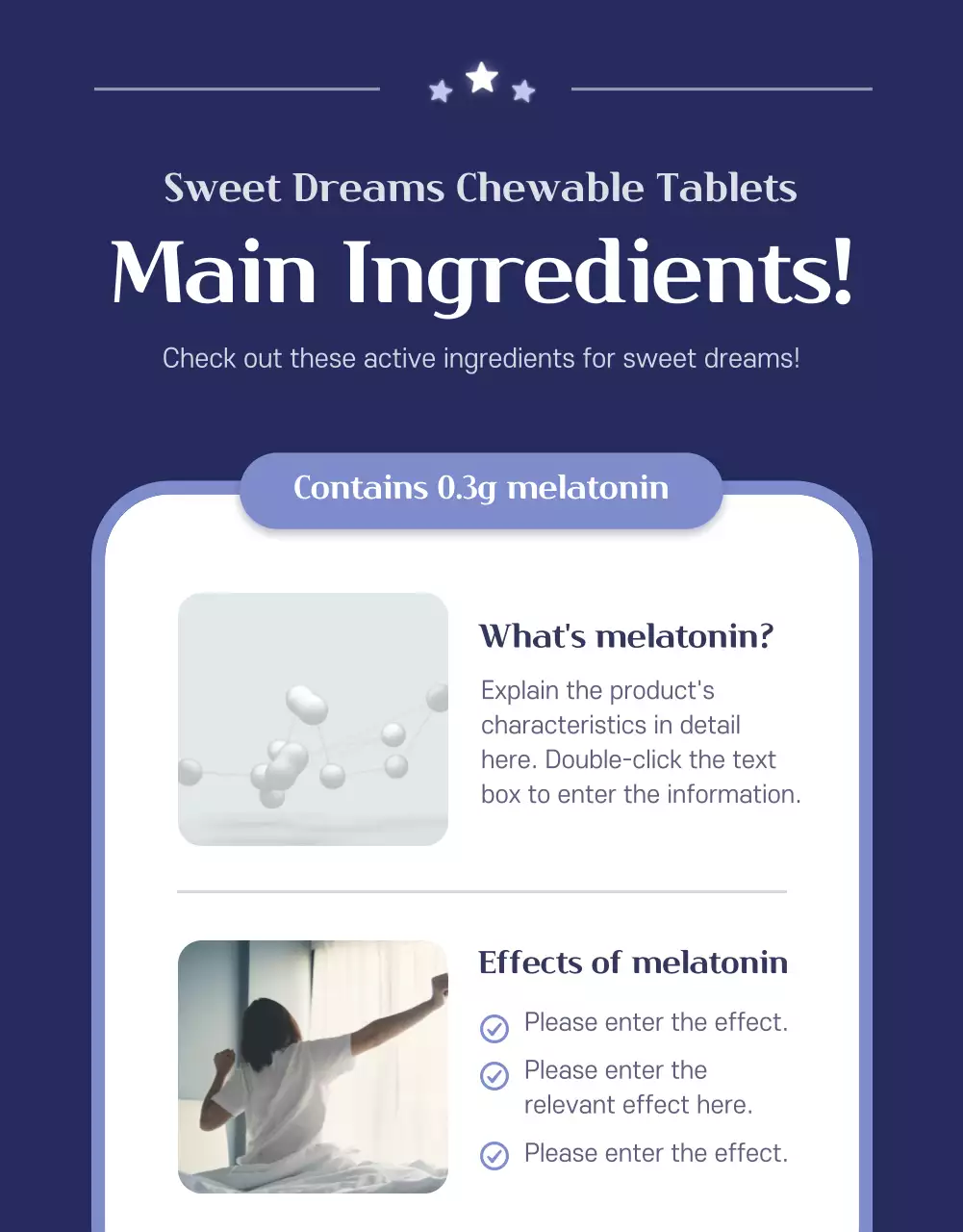 Blue Modern Sleep Promotion Poster