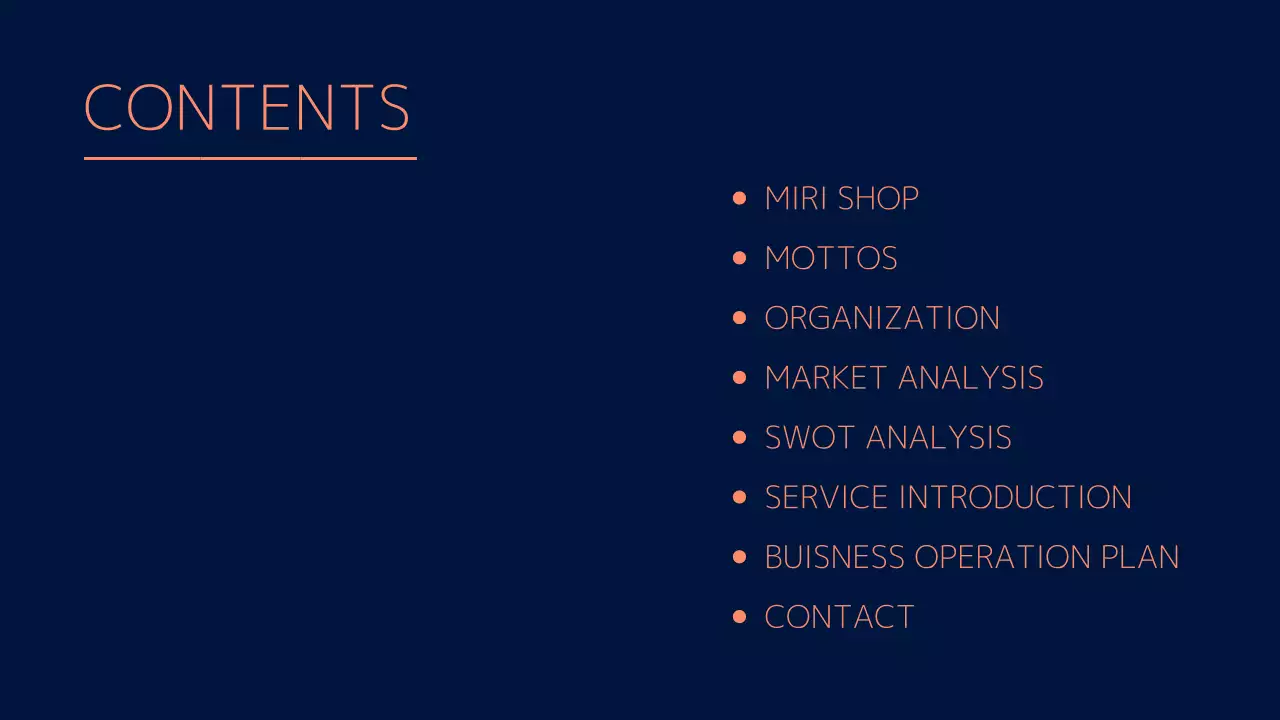 Navy Professional Business Plan Document Presentation