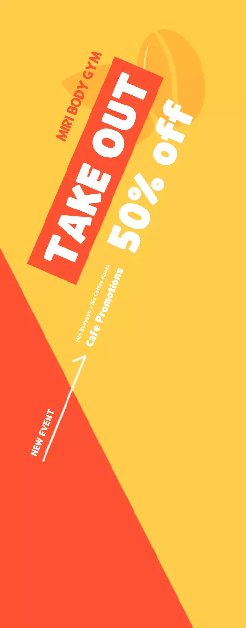 A cheerful gym cafe promotional event banner