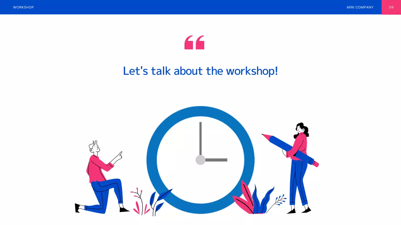 Blue and Pink Illustrated Team Building Workshop