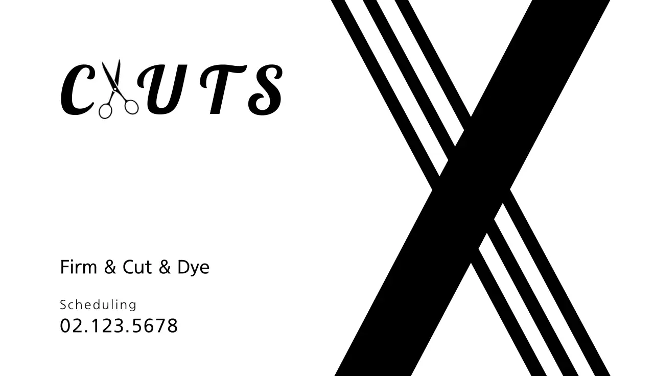 Black Modern Salon Business Card