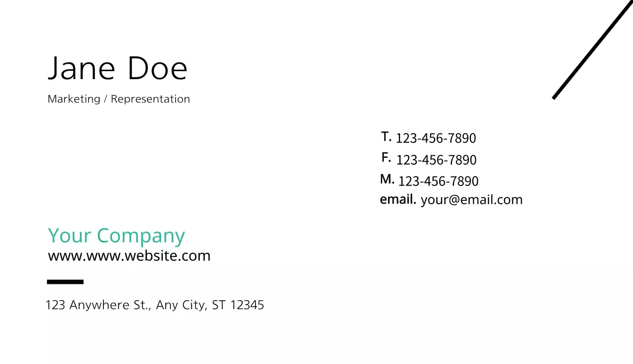 White Minimal Business Card