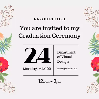 Beige Elegant Graduation Invitation Instagram Post
