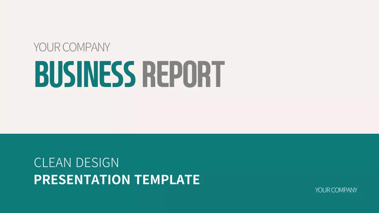 Teal Clean Business Presentation