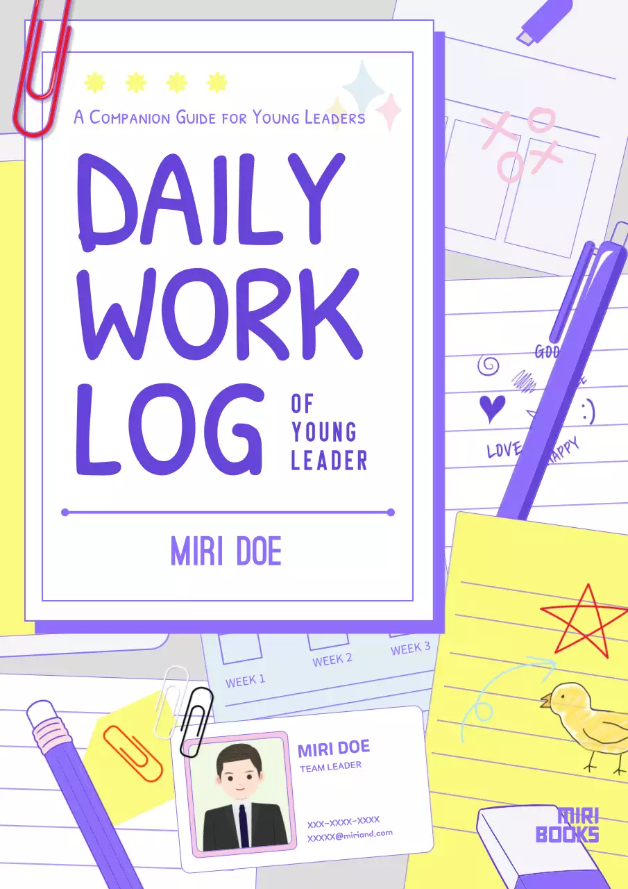 Purple yellow young kitschy notes self-improvement journal