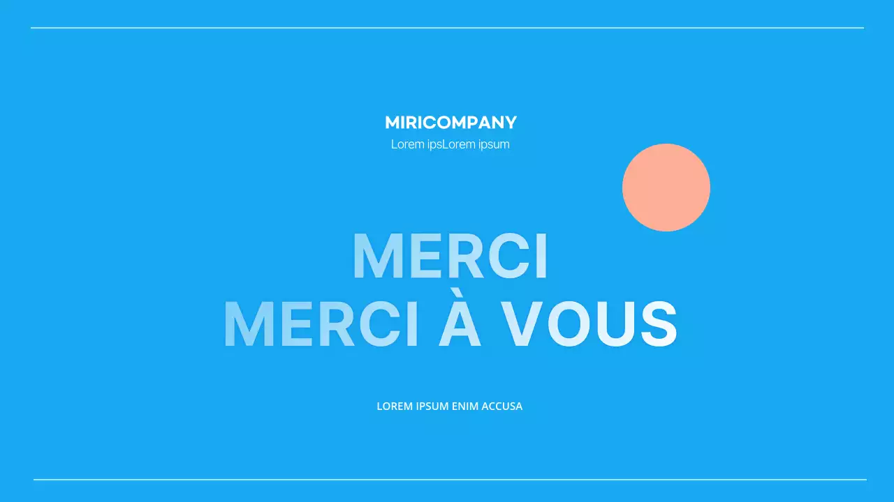 Présentation simple du plan d'affaires du Nouvel An en bleu clair