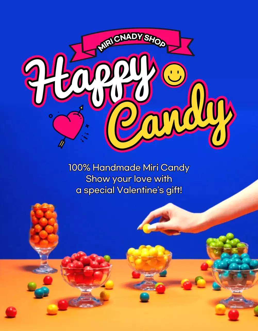 An event to introduce handmade candy with a pop of color and a casual feel.