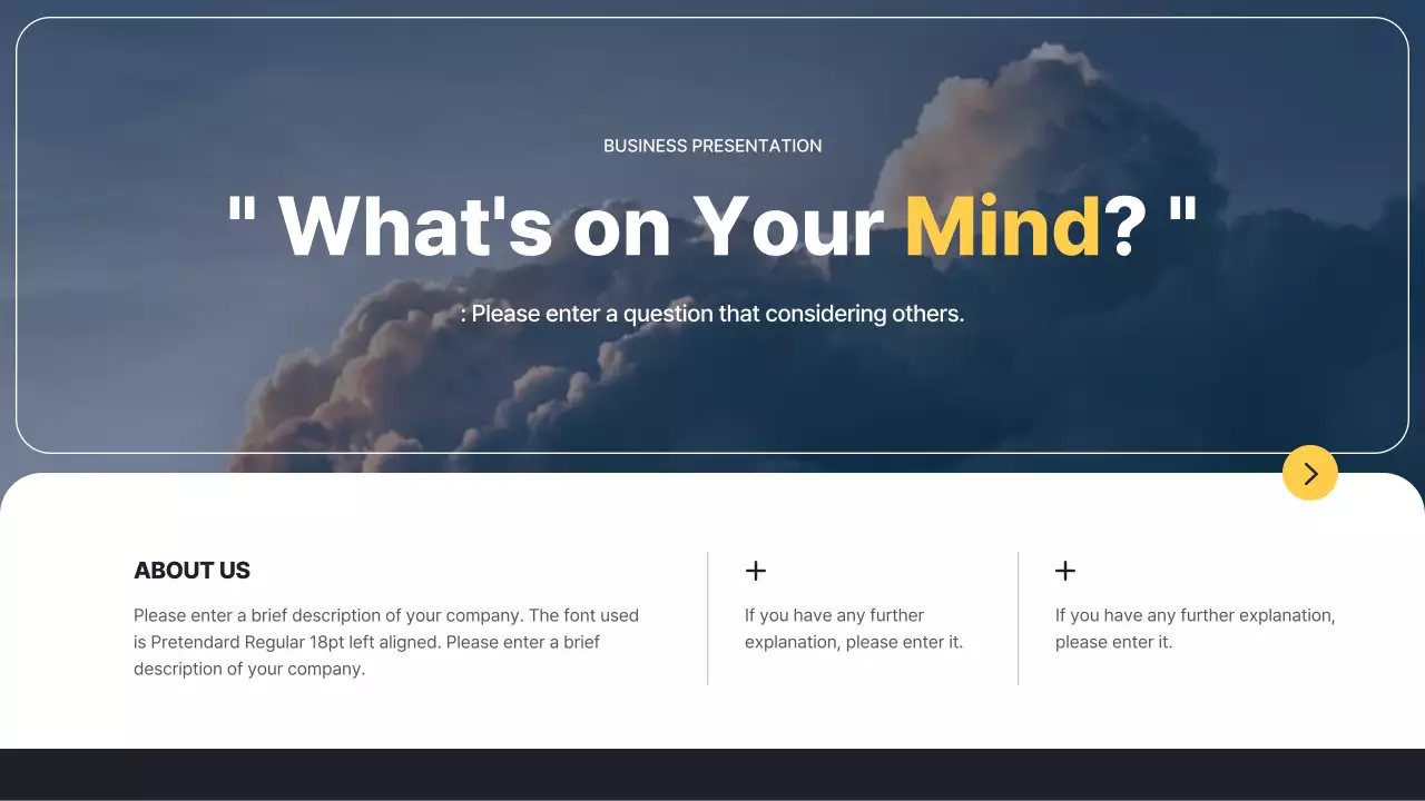 남색과 하늘색 사진을 사용한 심플한 비즈니스용