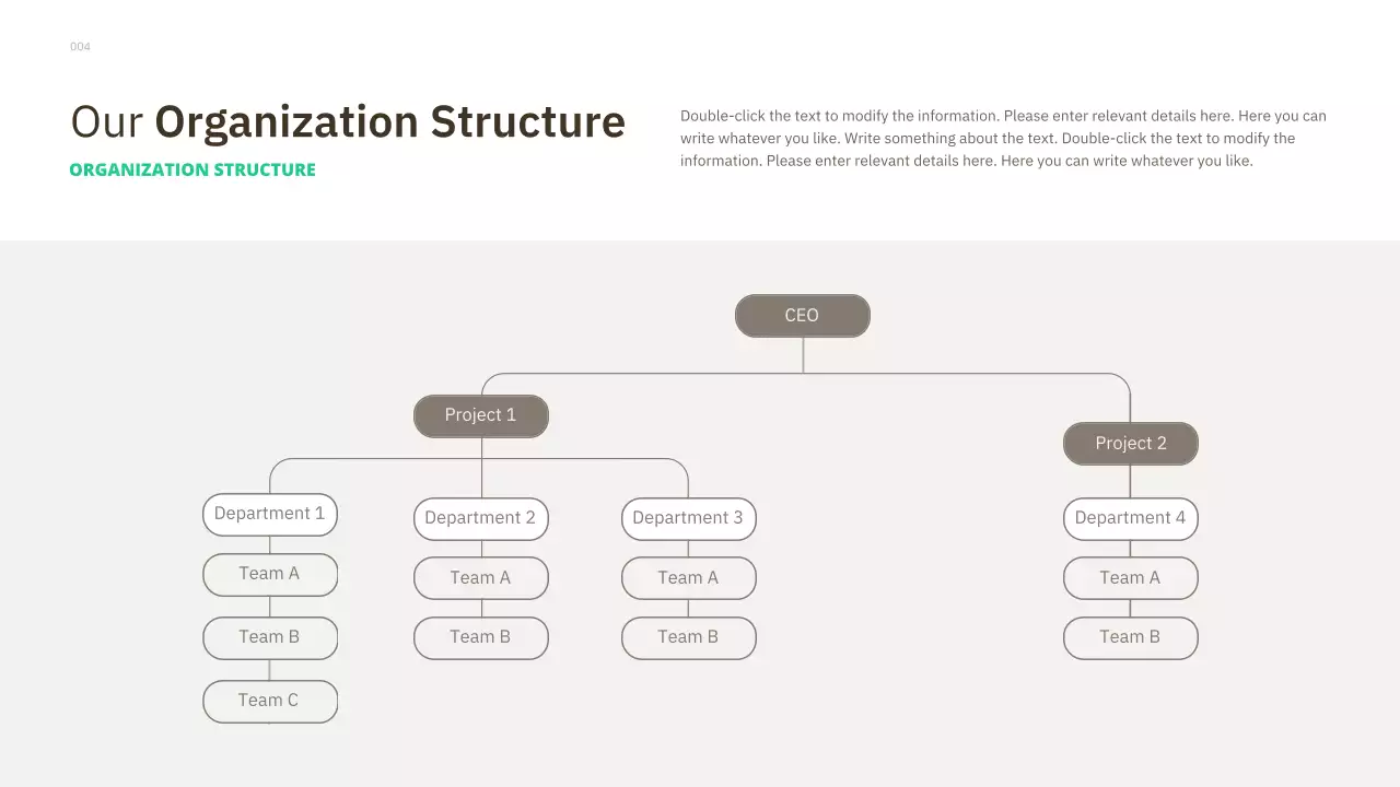 A simple, basic new hire guide with green accents