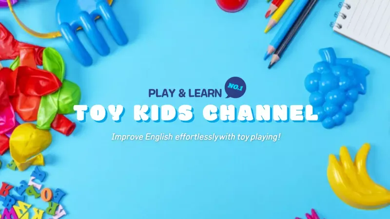 Thumbnail YouTube Promosi Saluran Blue Playful Kids