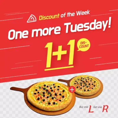 Red Trendy Pizza Promotion Instagram Post