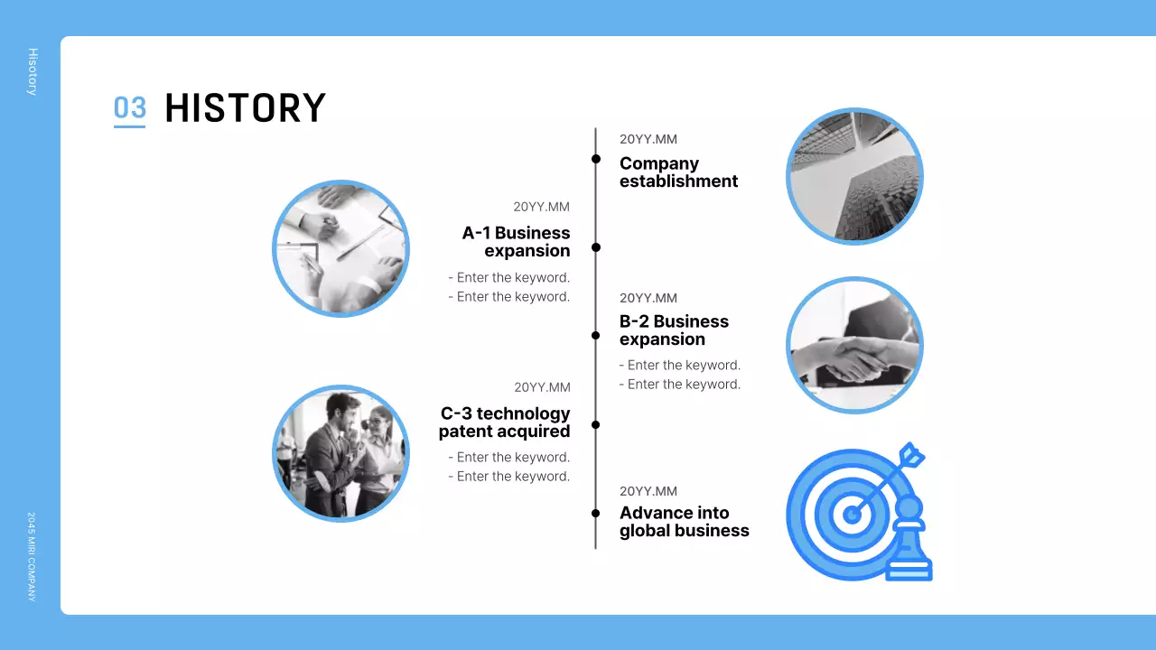 A simple blue company letter