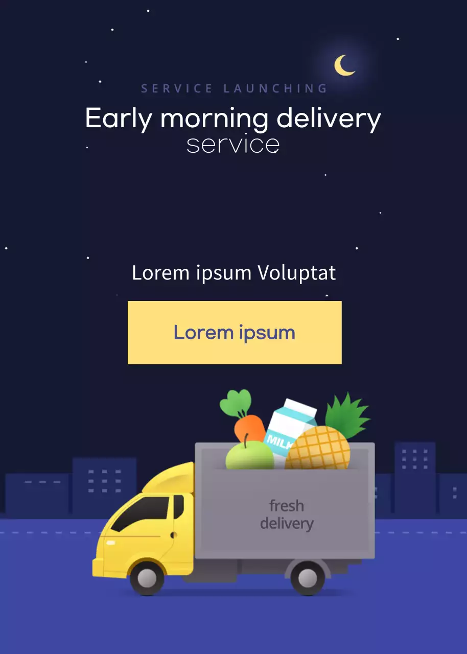 Cartaz de promoção de entrega moderna da Marinha