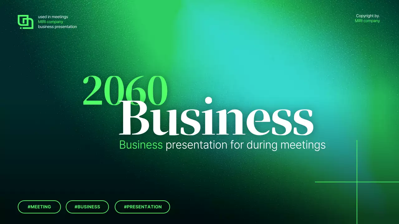 그린 모던 비즈니스 프레젠테이션